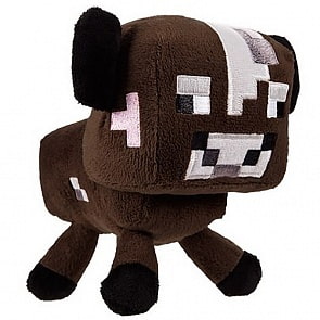 Мягкая игрушка из серии Minecraft - Baby cow коричневый, 18 см. (Jazwares, TM16538)