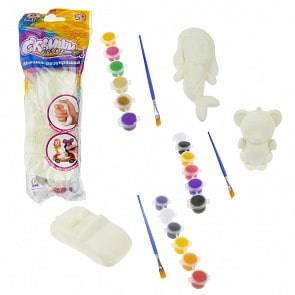 Набор для детского творчества Сквиши Декор: мышка, машина или русалочка (1toy, Т16982) (ассортимент)