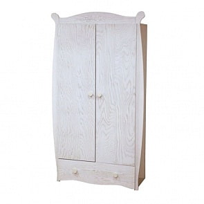 Шкаф детский Красная звезда С538, резьба №10 Птички, античный белый (Красная Звезда, КЗ-С538 Э_античный белый)