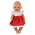Одежда для кукол — платье красного цвета  - миниатюра №2
