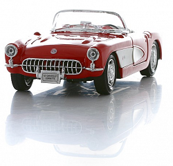 Модель машины Chevrolet Corvette 1957, 1:24 (Welly, 29393C) - миниатюра