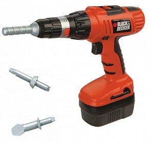 Дрель Black & Decker с 3-мя насадками, электронная (Smoby, 500257)