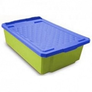 Ящик для хранения игрушек, зеленый, 62 x 19,5 x 40 (средний, фисташковый) (Lego,LA1018ФСТ-8PS)