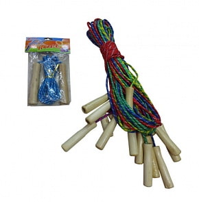 Скакалка с деревянными ручками, длина 2,6 метра (1Toy, Т15208) (ассортимент)