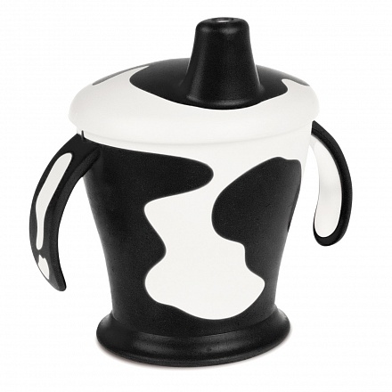 Чашка-непроливайка с ручками - Little cow, 250 мл, 9+, черный 