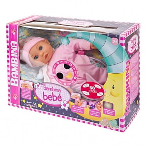 Кукла из серии Bambina Bebe, 42 см., звуковые эффекты и колыбельная мелодия (Dimian, BD1340RU-M30)