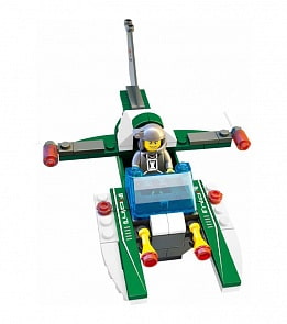 Конструктор - Самолет с фигуркой, 79 деталей (Sluban, M38-B0322)