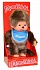 Monchhichi мальчик в синем слюнявчике  - миниатюра №1