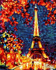 Рисование по номерам на холсте - Яркий Париж, 40 х 50 см (Фабрика Творчества, C030)