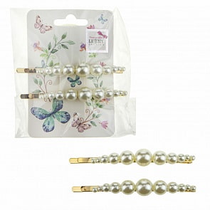 Заколки-невидимки Lukky Fashion – Жемчужинки, крупные, 2 штуки (Lukky, Т19587)