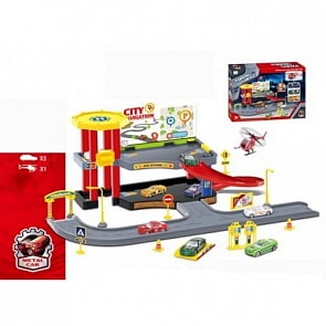 Парковка 2 уровня с машинками и аксессуарами (1703I235)