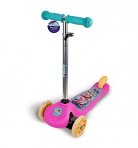 Трехколесный самокат - Enchantimals, управление наклоном, светящиеся колеса 11 и 7,6 см (WX-011-EHMS)