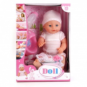 Интерактивный пупс Doll 43 см, пьет и писает, с аксессуарами (YL1710Bsim)