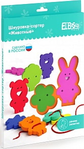 Шнуровка-сортер Животные (El'Basco, 01-007)
