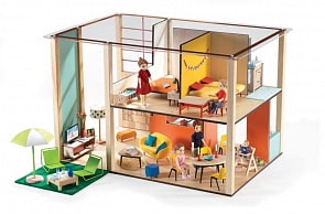 Дом-кубик для кукол (Djeco, 07801k)