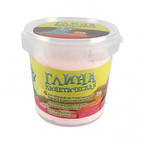 Кинетическая глина пастельно-розовая, банка 200 гр. (1Toy, Т11362а)