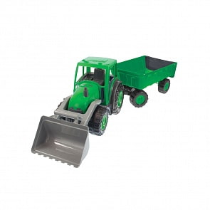Трактор большой с ковшом и прицепом (MoсhToys, 11675)
