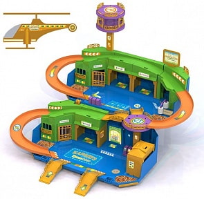 Гараж – КарапузТрансАвто с вертолетом (Нордпласт, Н-431226)