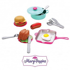 Набор посуды и продуктов - Учимся готовить, 21 предмет (Mary Poppins, 453157)