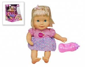 Интерактивная кукла, 35 см., 11 функций, говорит, поет, знает алфавит (Карапуз, 14235sim)