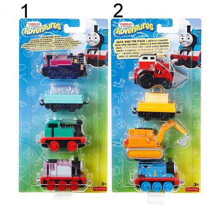 Игровой набор Thomas&Friends - Набор из трех новых персонажей-паровозиков с вагончиком 