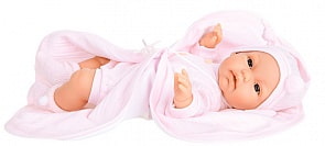 Интерактивная кукла Мила в розовом, озвученная, 34 см (Antonio Juans Munecas, 7021p)