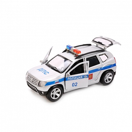 Полиция Renault Duster 12 см - металлическая инерционная машина 