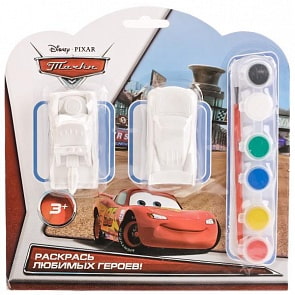Набор для раскрашивания - 2 машинки из серии Disney Тачки и краски (Multiart, BWC1112Bsim)