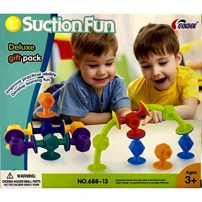 Конструктор мягкий, с присосками, 13 предметов (Junfa Toys, 688-13)
