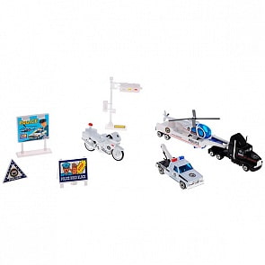 Игровой набор Служба спасения – Полиция, 9 элементов (Welly, 98630-9A)