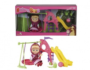 Маша с детской игровой площадкой и аксессуарами (Simba, 9301816)