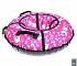 Санки надувные – Тюбинг, собачки на розовом, диаметр 105 см  - миниатюра №3