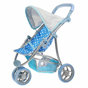 Коляска-книжка металлическая, колеса резиновые поворотные (Карапуз, 66HB-19-C1)