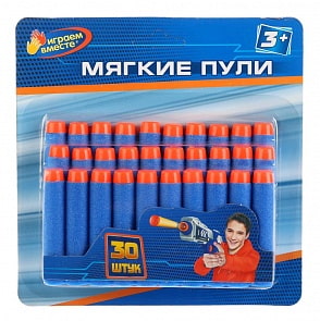 Набор из 30-и мягких пуль для бластеров (Играем вместе, B1610812-R)