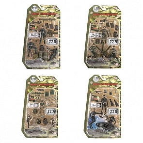 Игровой набор WP. Отряд, 1:18, 3 фигурки, 4 вида (World Peacekeepers, MC77003)