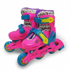 Ролики раздвижные, пластиковая рама, 608Z, колеса пвх, размер 31-34, в сумке (Next, P31-34-AT2sim)