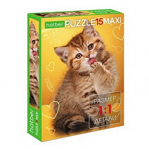 Пазл Eco 15 элементов Maxi – У меня лапки (Hatber, 15ПЗ4-17546)