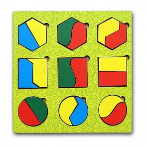 Вкладыши деревянные - Геометрические фигуры (Paremo, PE720-33)