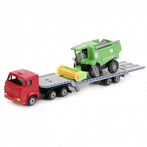 Машина металлическая - Камаз транспортер с дополнительной машинкой, 7,5 см (Технопарк, SB-17-08WB) (ассортимент)