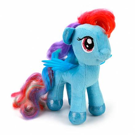 Озвученная мягкая игрушка My Little Pony - Пони Радуга, 18 см 