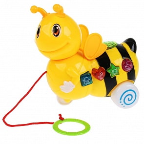 Каталка-гусеница на веревочке, свет и звук (B1351375)