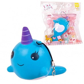 Игрушка мягкая антистресс - Кит, 12 см (Junfa Toys, SQ-153)