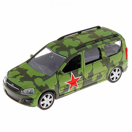 Машинка металлическая Lada Largus – Армейская, 1:38 