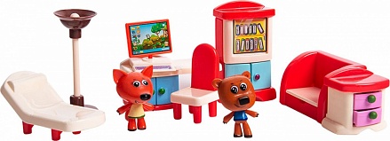 Игровой набор из серии Ми-Ми-Мишки - Кеша и Лисичка, столовая с 8 деталями интерьера 