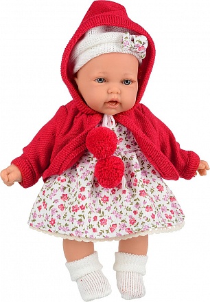 Кукла Азалия в красном наряде, со звуковым эффектом 
