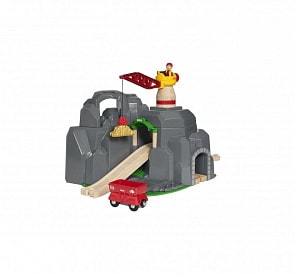 Игровой набор многофункциональный - Туннель с подъемным краном,7 элементов, звук (Brio, 33889)