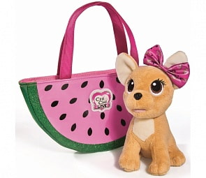 Плюшевая собачка Chi-Chi love - Фруктовая мода, с сумочкой, 18 см (Simba, 5893116)