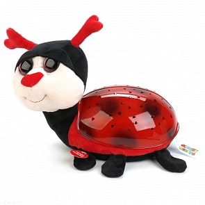 Мягкая игрушка проектор-ночник - Божья коровка, 7 колыбельных (Мульти-Пульти, PA66963-RU)