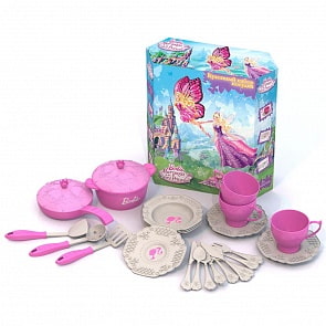 Набор кухонной посудки – Барби, 25 предметов (Нордпласт, Н-630)