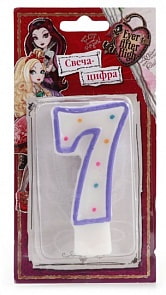 Свеча-цифра «7» - Ever After High (Веселый Праздник, SVC-7-EAHsim)